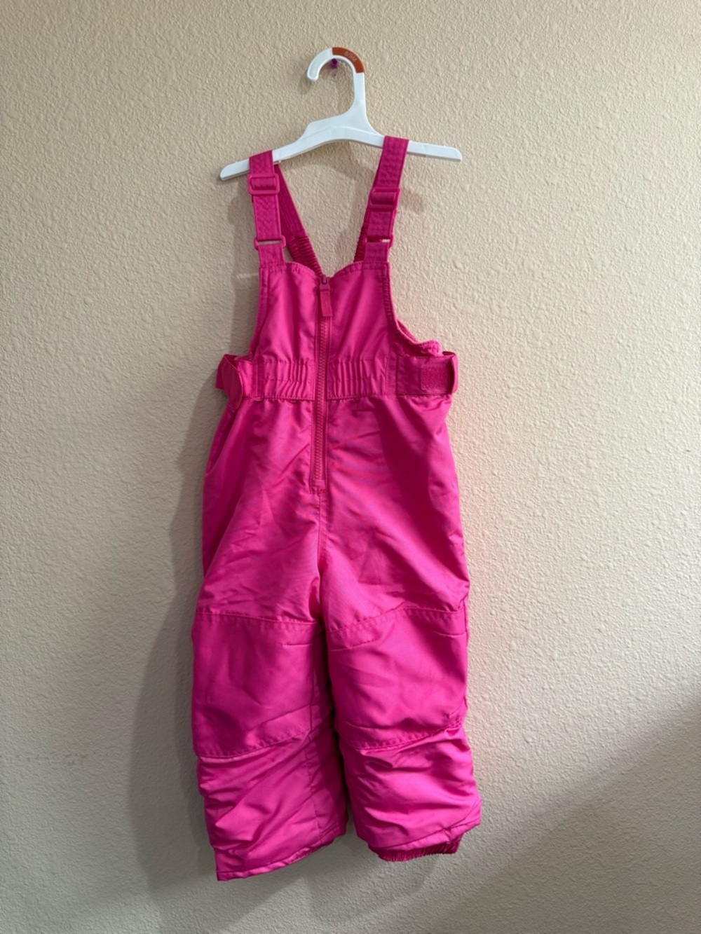 Cat & Jack Bright Pink Kids Snow Overalls-2T